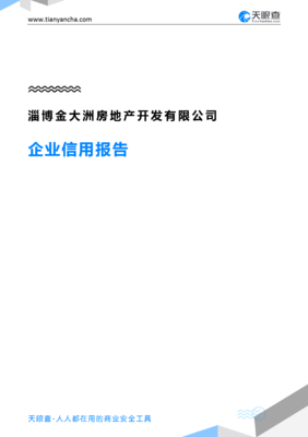 淄博金大洲房地产开发(企业信用报告)- 天眼查